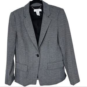 Magaschoni Herringbone single button Blazer